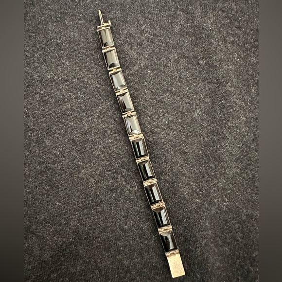 Vintage Taxco Multicolor Stone Bracelet set in Silver - Picture 4 of 10